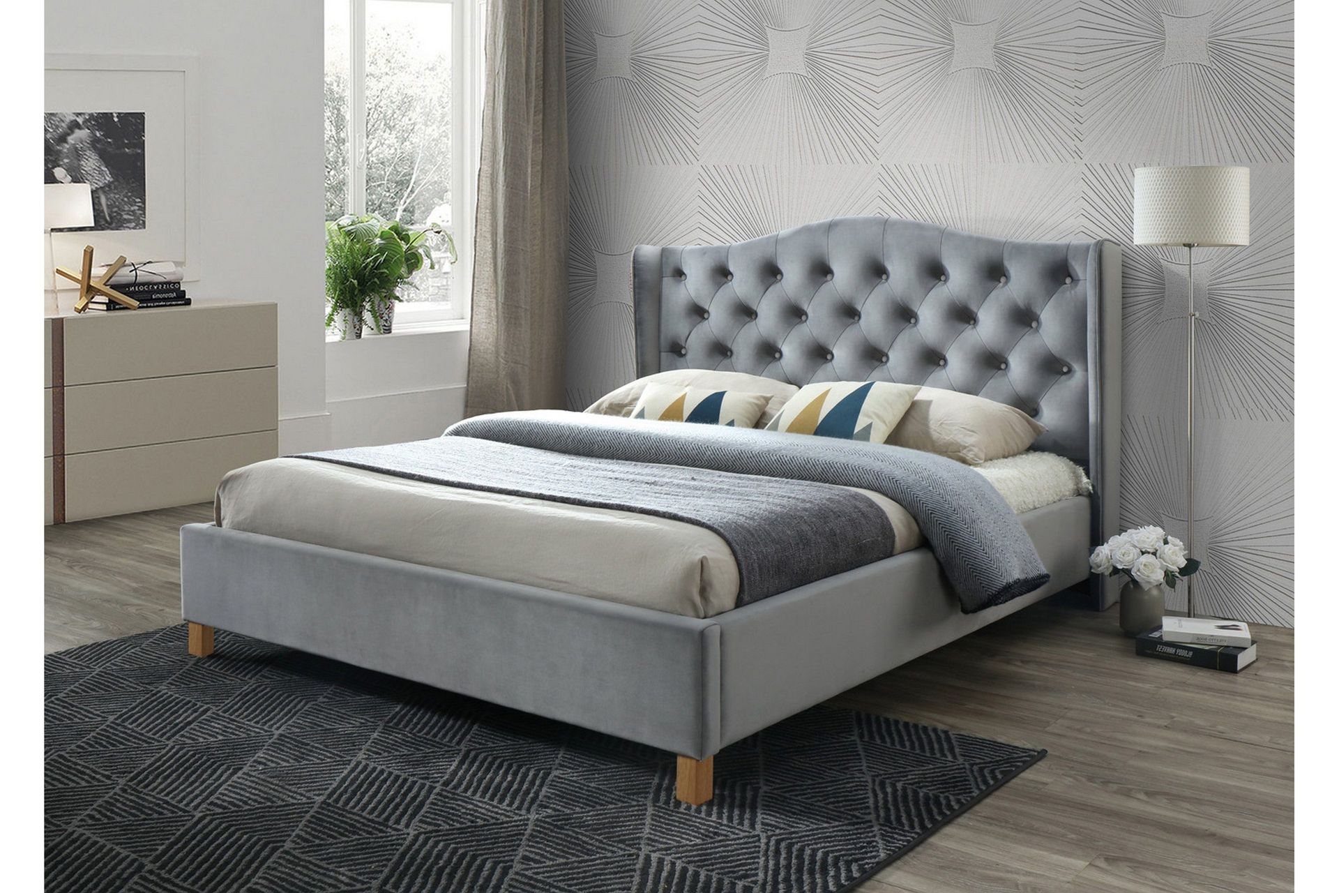 Paonia S&auml;ngram 160x200 cm  Gr&aring;/Tr&auml;/Natur  Gr&aring;/Tr&auml;/Natur - Gr&aring;/Tr&auml;/Natur