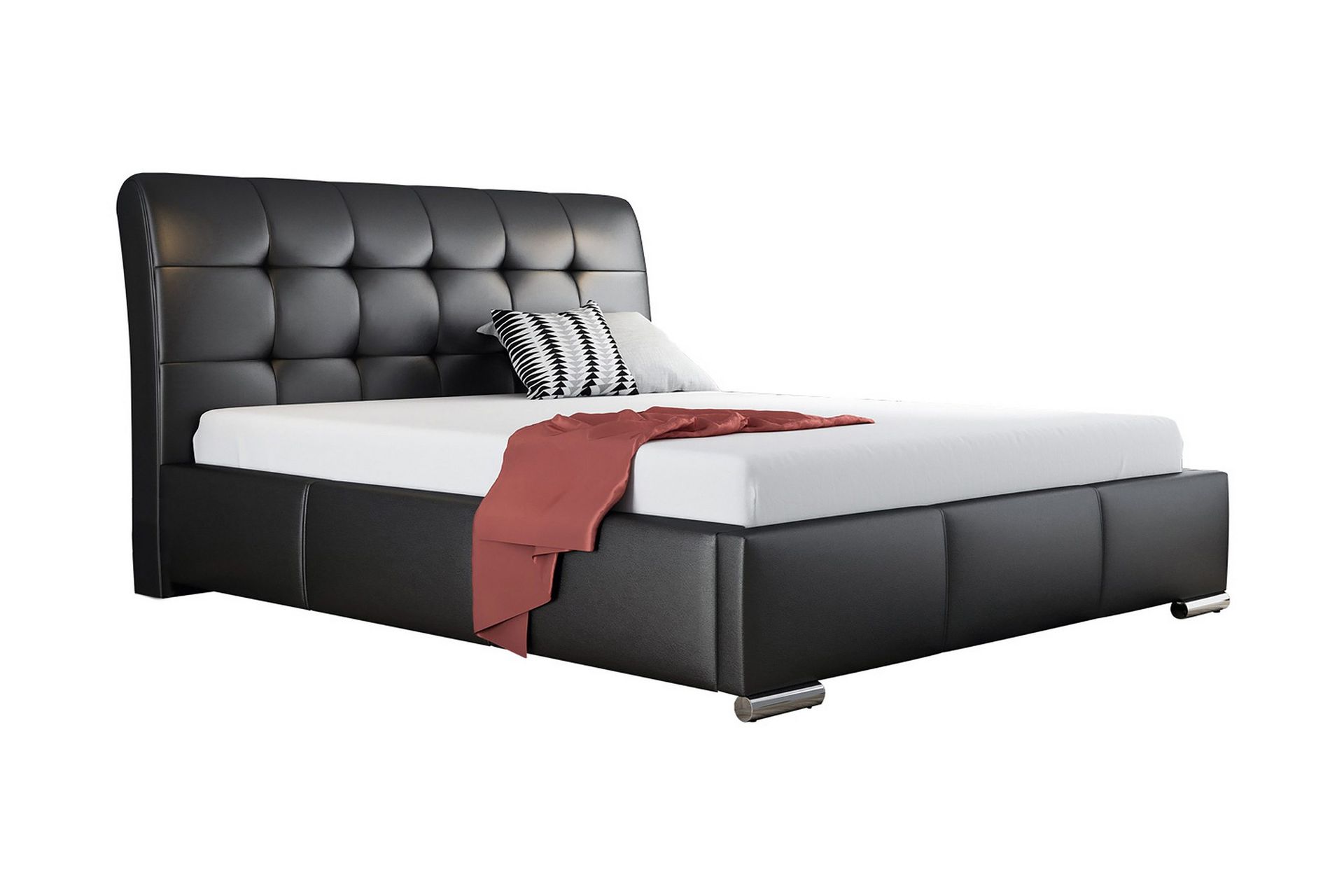 Stavanger S&auml;ngram med F&ouml;rvaring 160x200  Svart - Svart