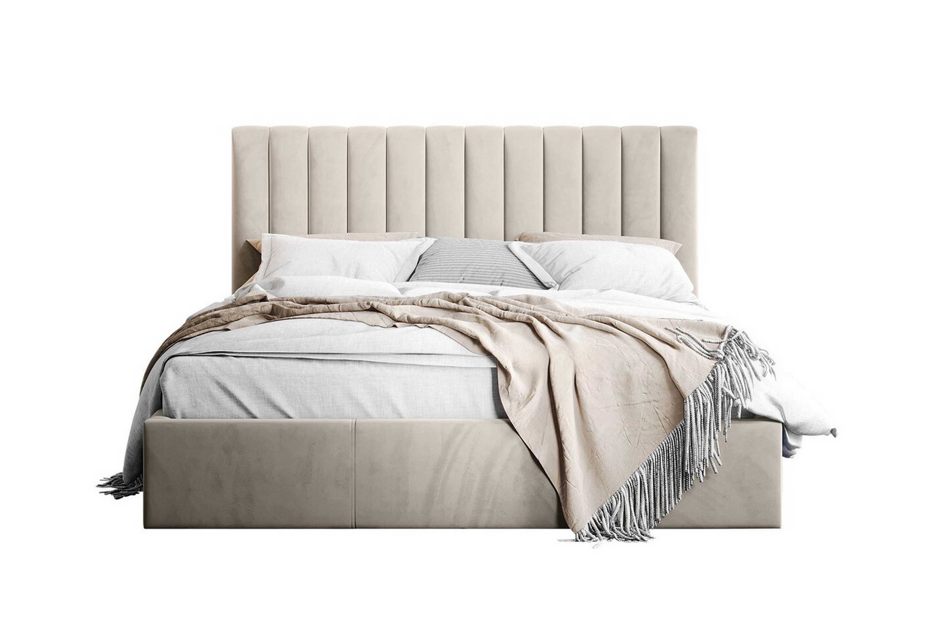 sängram derry med förvaring 180x200 cm - cream