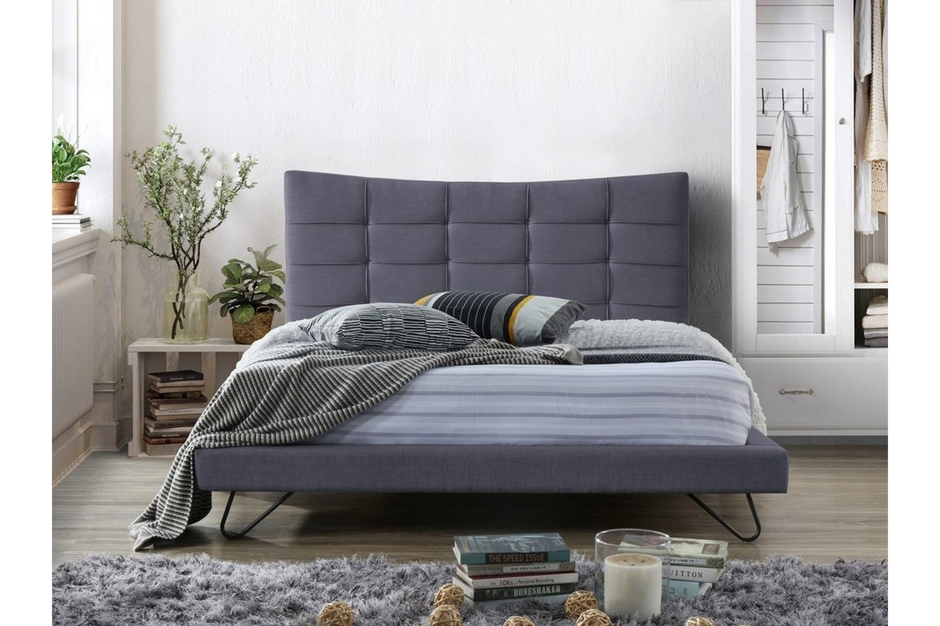 sängram lannion 180x200 cm - grå