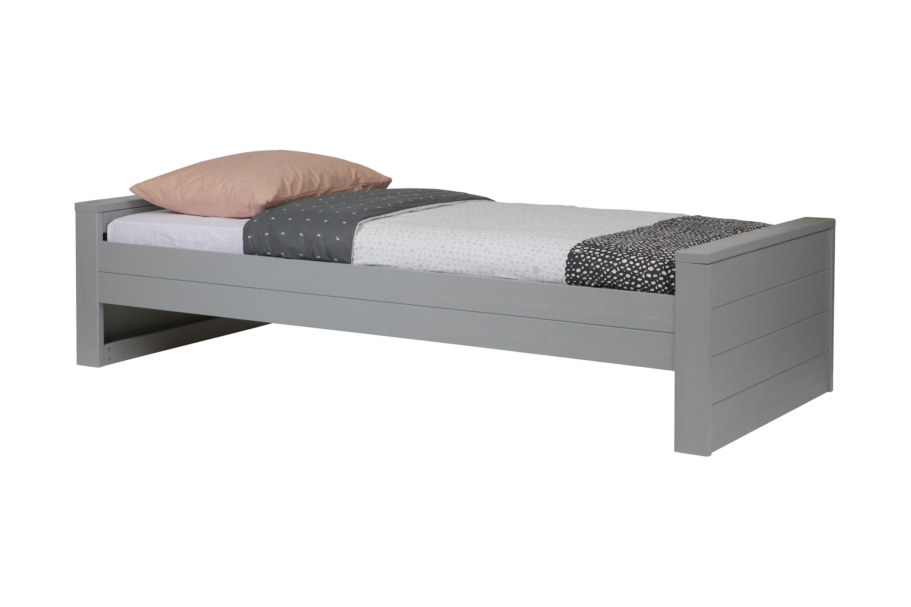 sängram mitchell 90x200 - ljusgrå tall