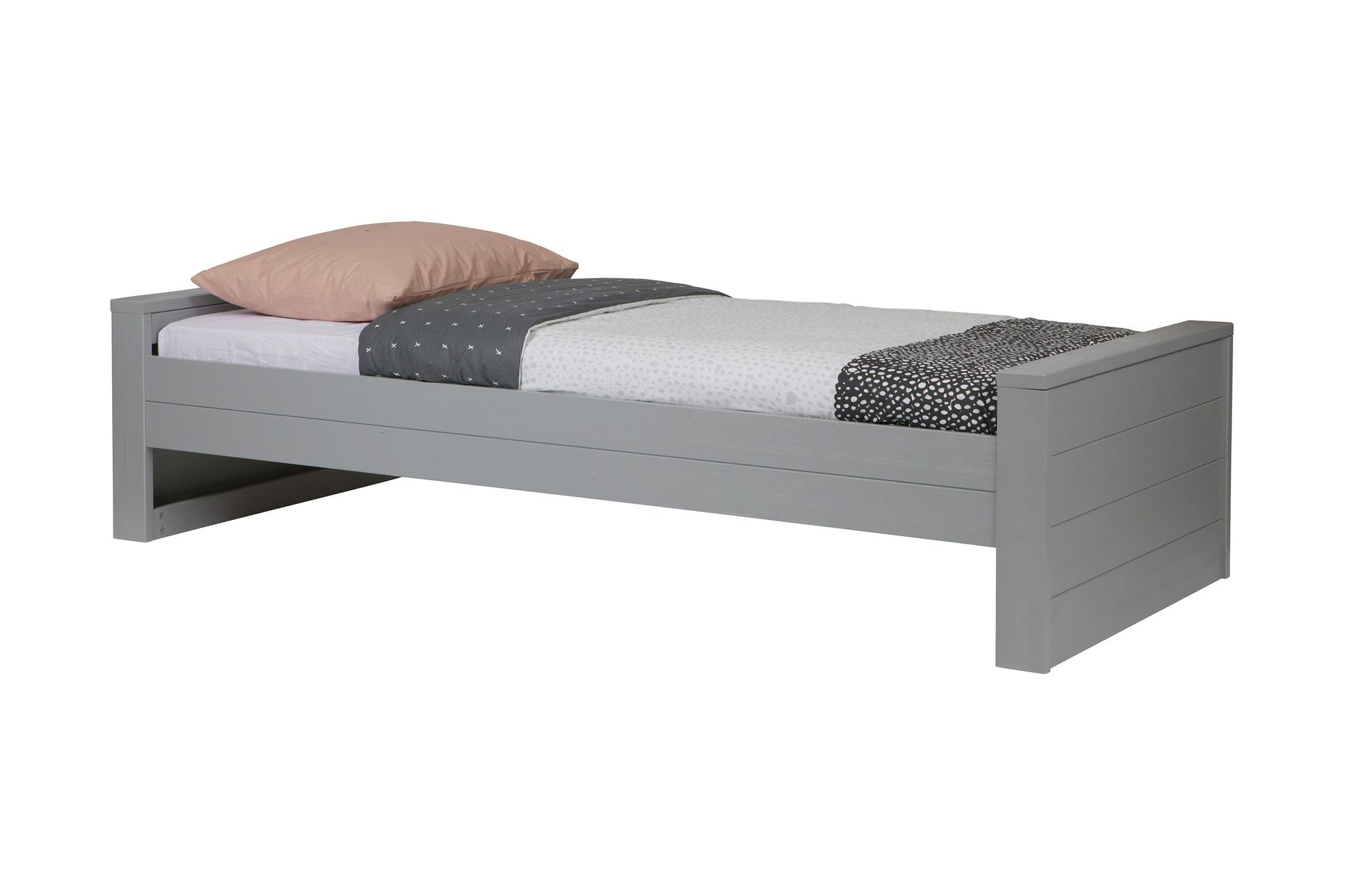 tenney sängram 90x200 - ljusgrå tall