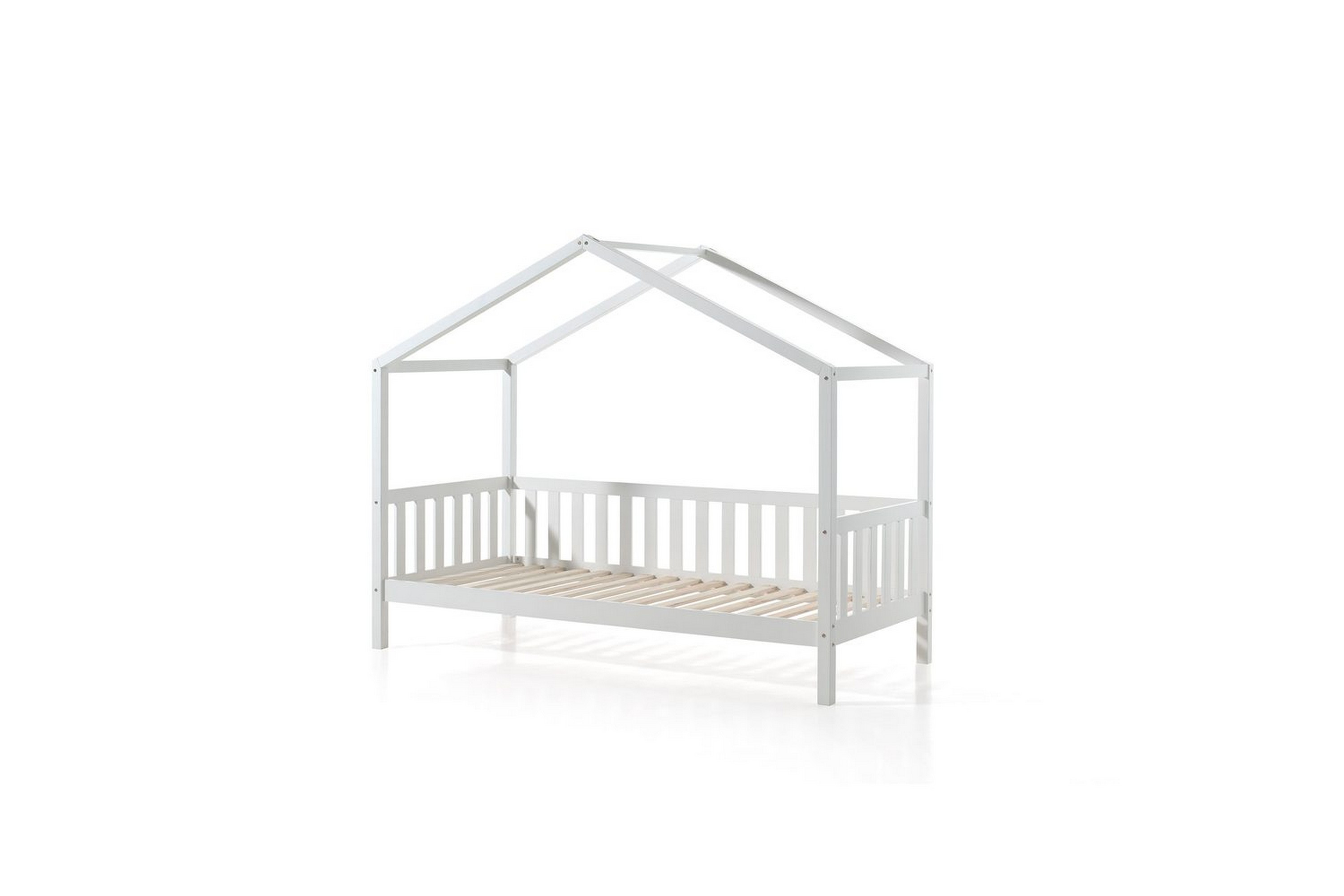 hussäng med låda dallas 90x200 cm vit, med staket - vit, med staket