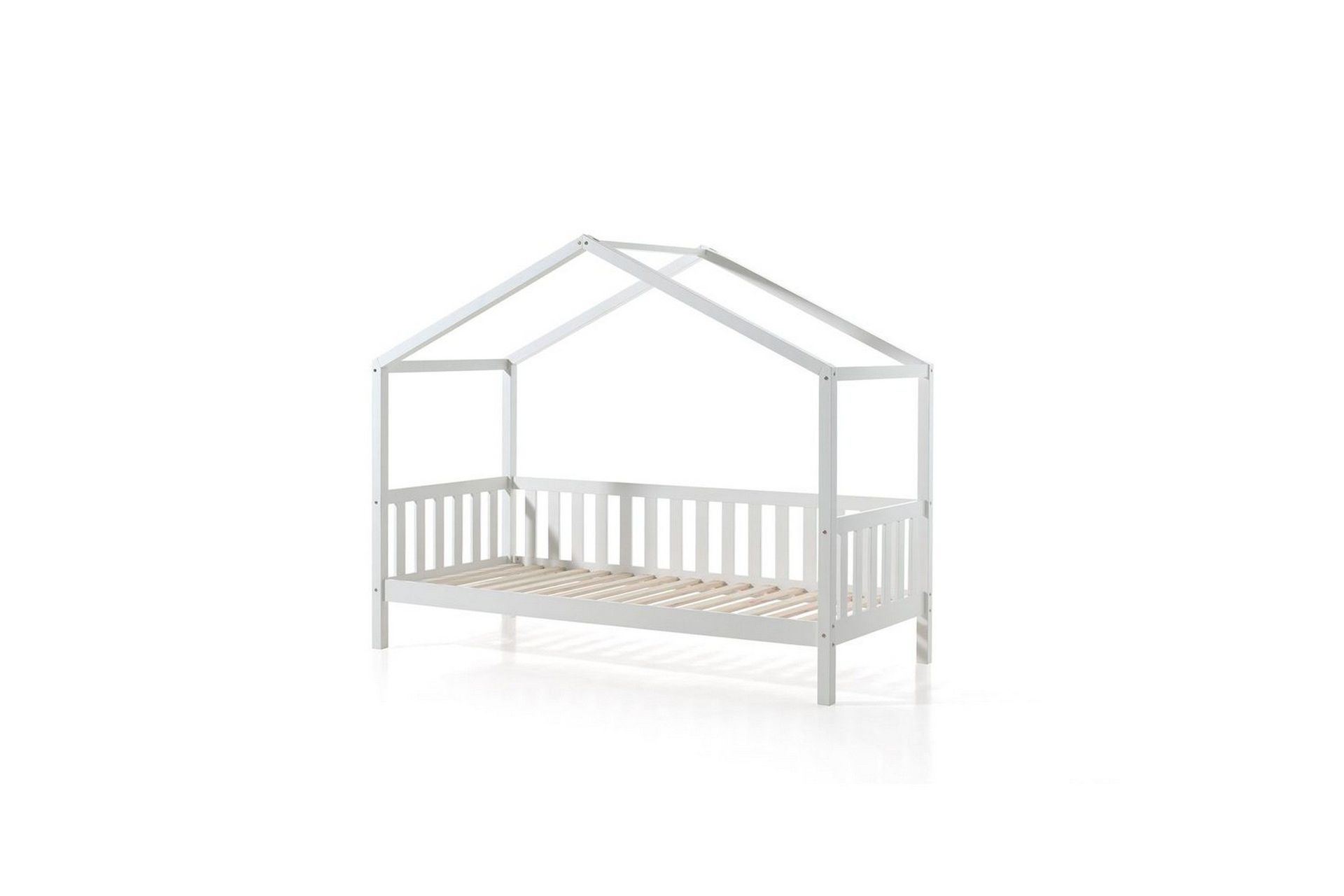 hussäng med låda dallas 90x200 cm vit, med staket - vit, med staket