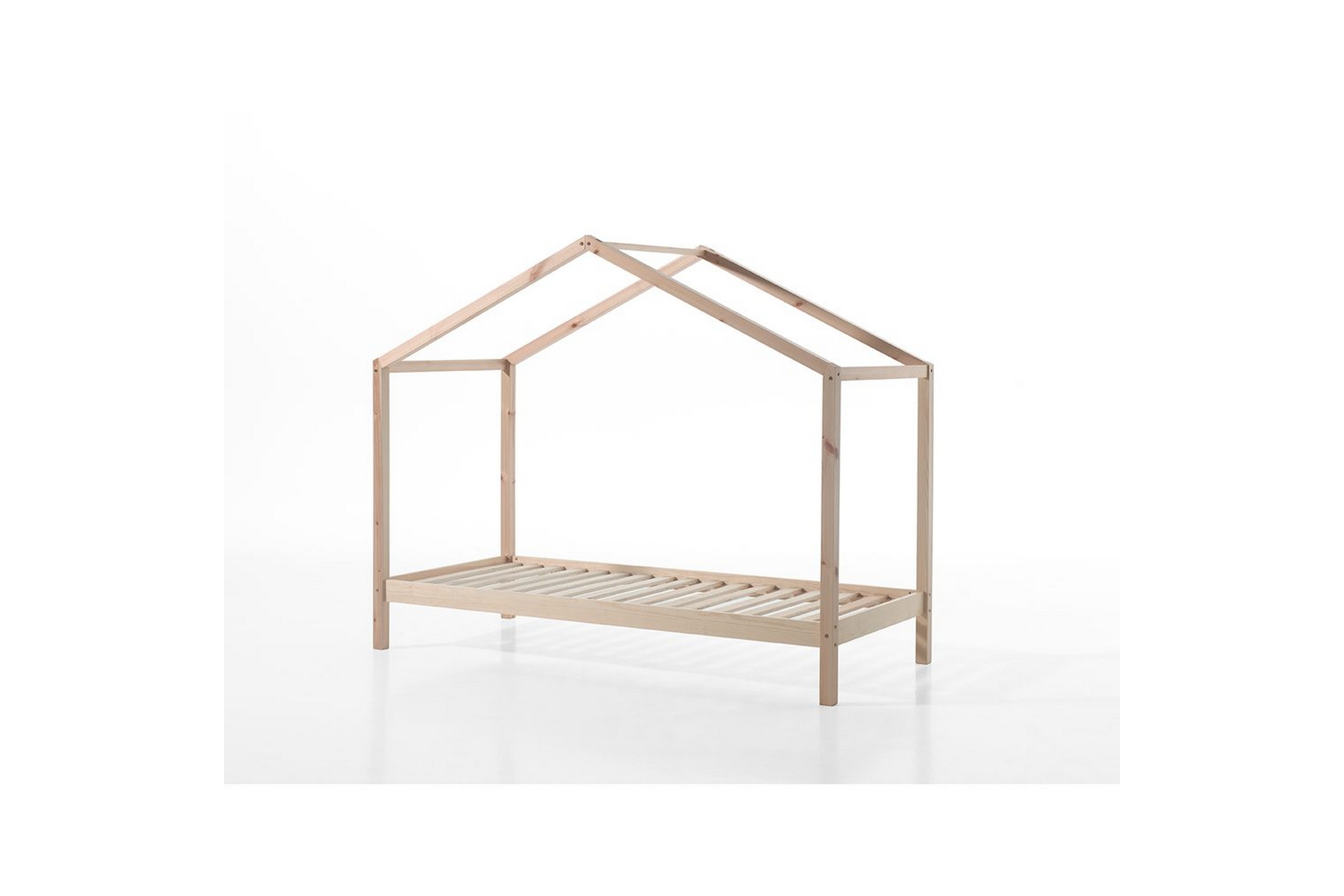 säng utan staket och en textilsatslåda dallas 90x200 cm naturlig - naturlig