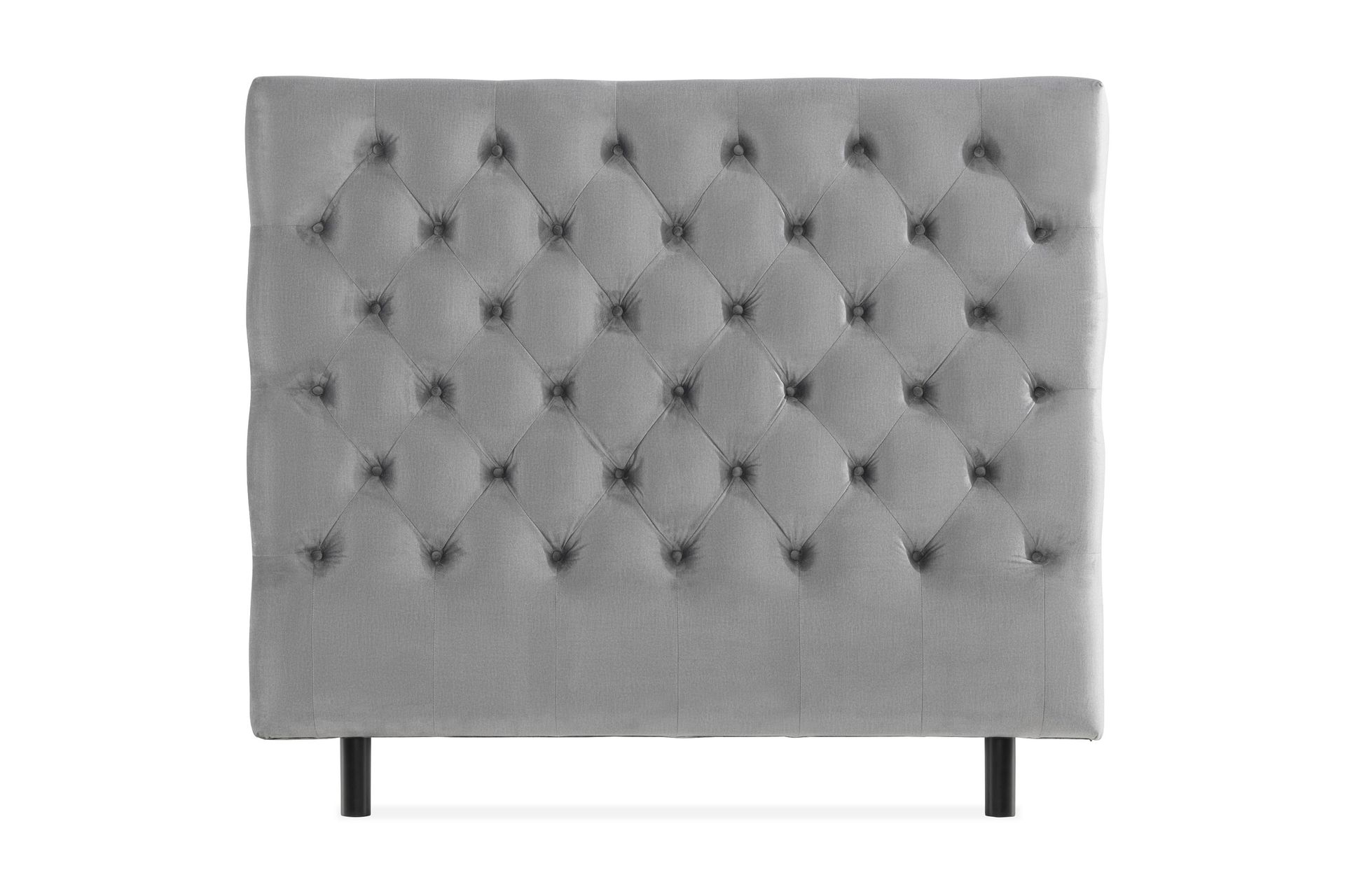 ella sänggavel 140 cm djuphäftad - grå/sammet