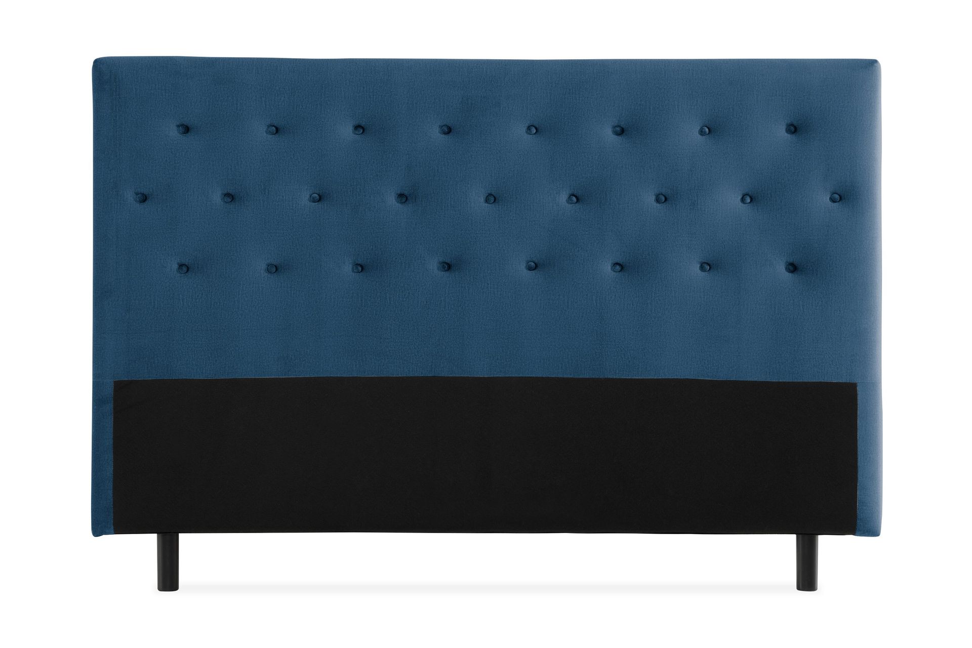 ella sänggavel 180 cm knappar - blå/sammet