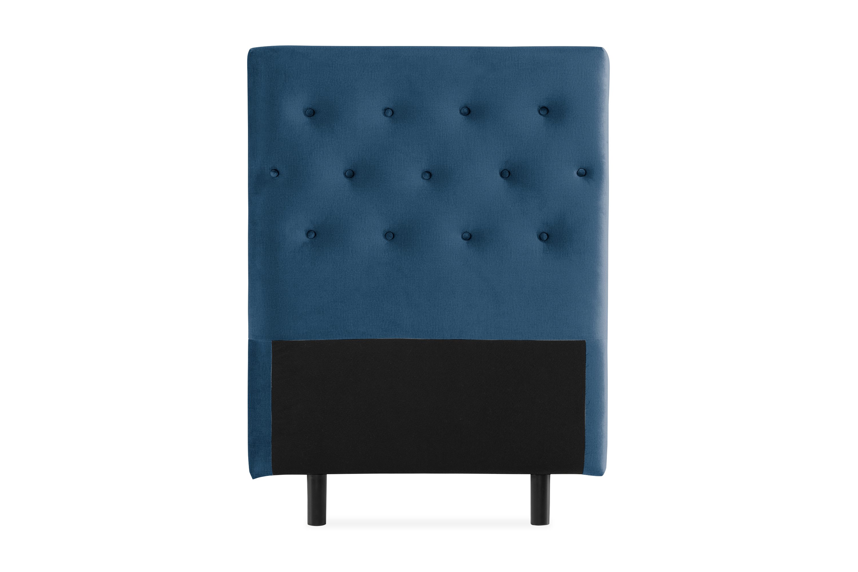 ella sänggavel 90 cm knappar - blå/sammet