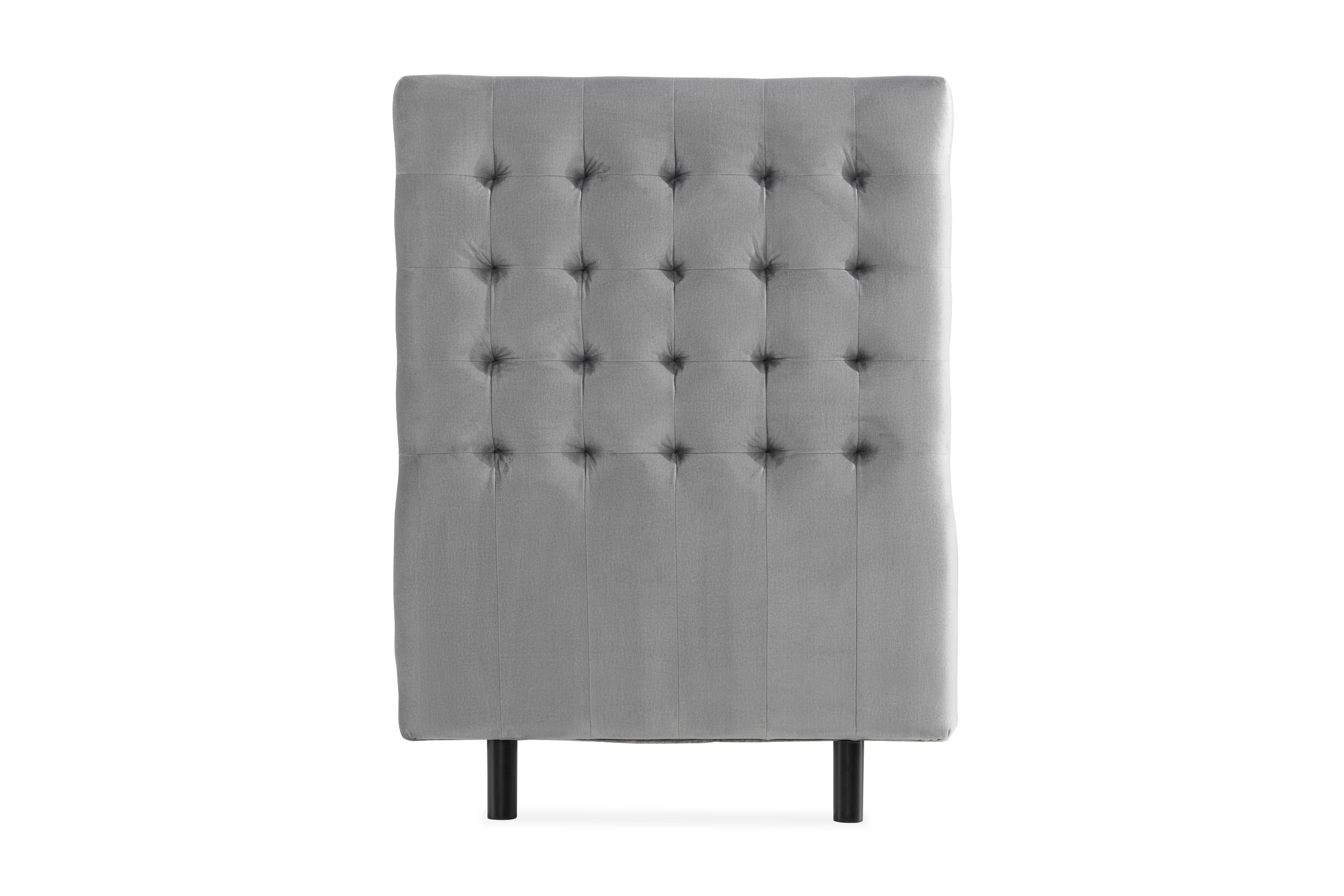 ella sänggavel 90 cm rutig - grå/sammet