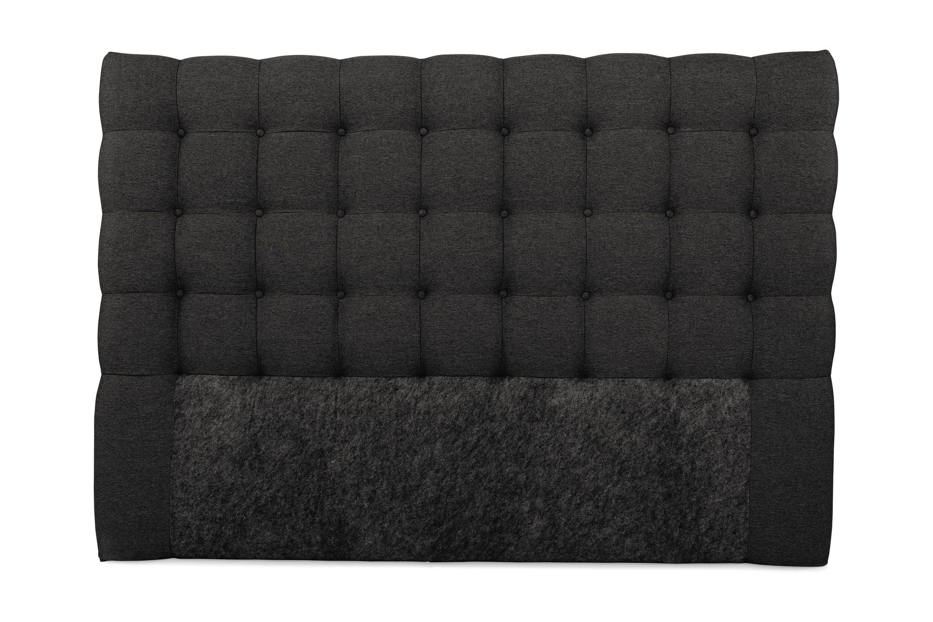 royal sänggavel med rutor 180 cm - mörkgrå