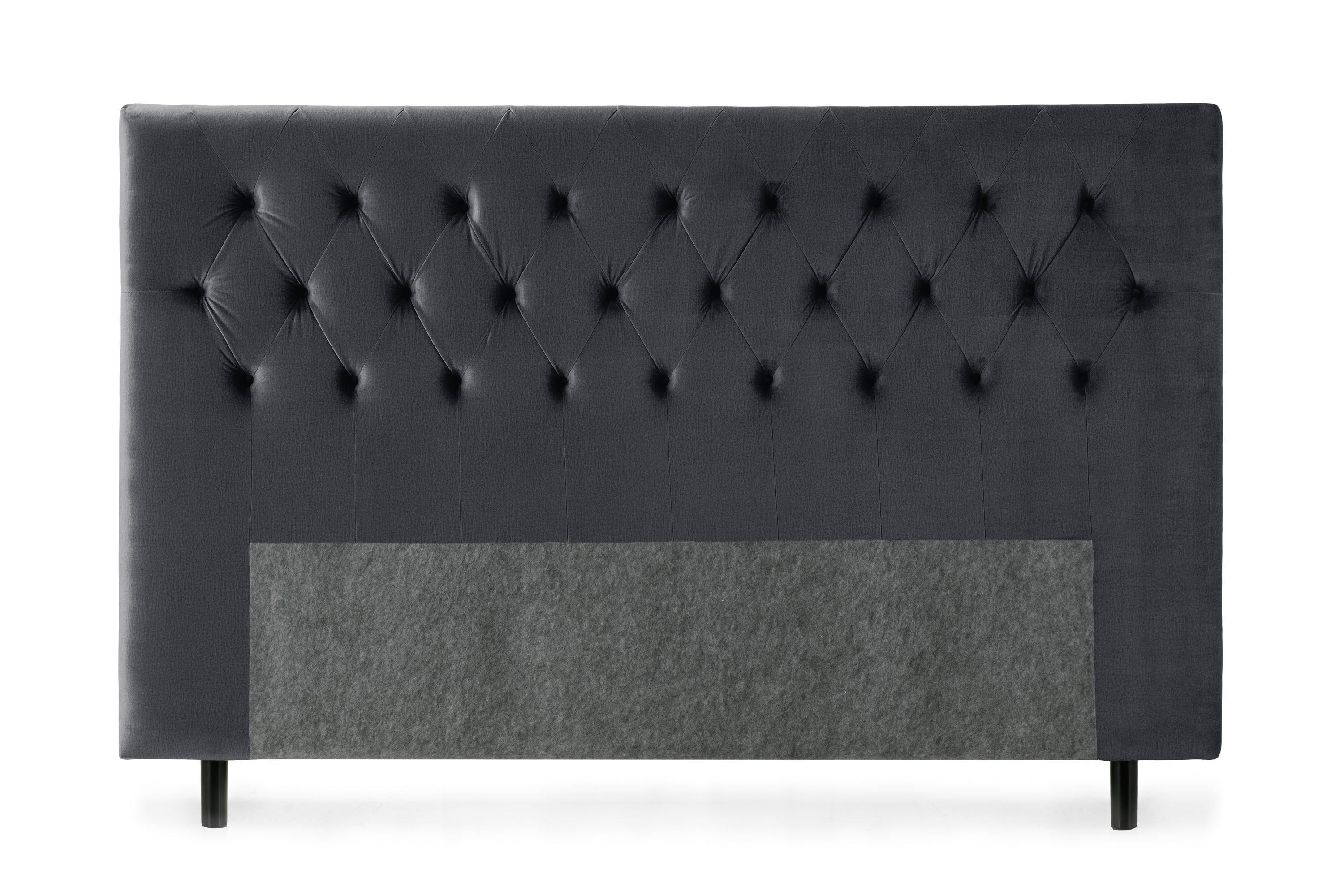 royal velvet sänggavel 210 cm - svart