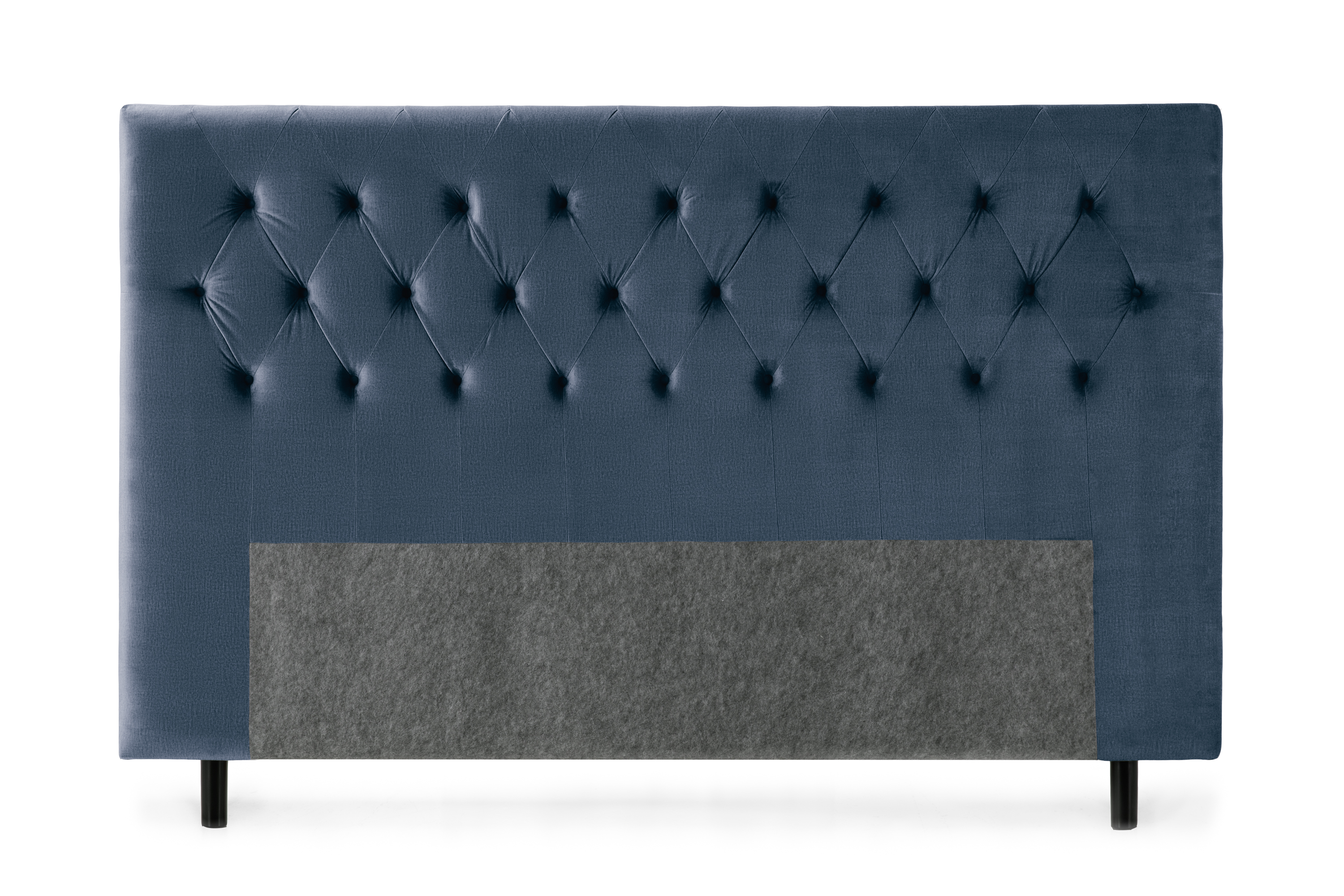 sänggavel torsö 210 cm sammet - mörkblå