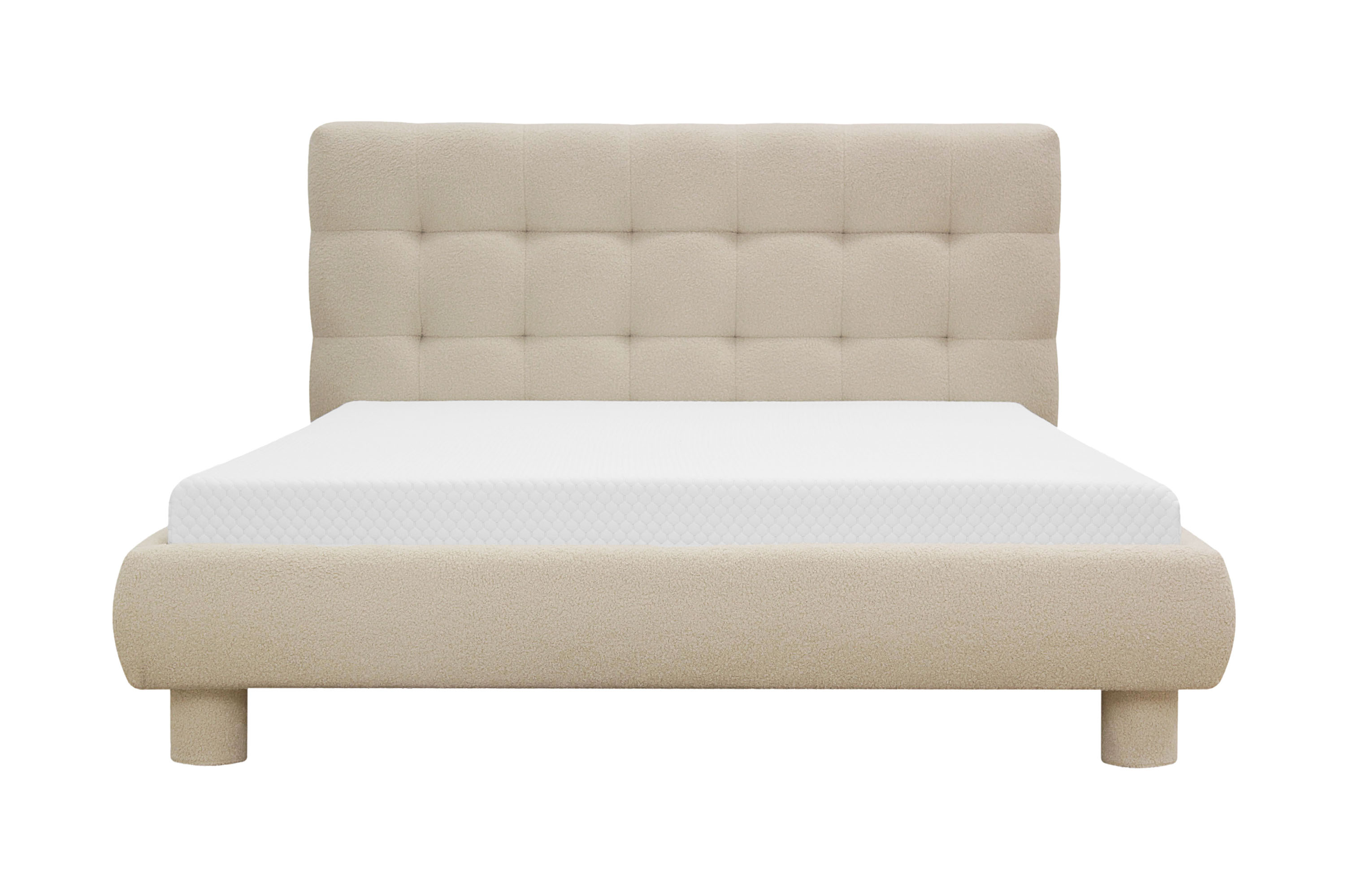 Teddy Komplett Sängpaket Sängram med Madrass 140x200 cm Beige