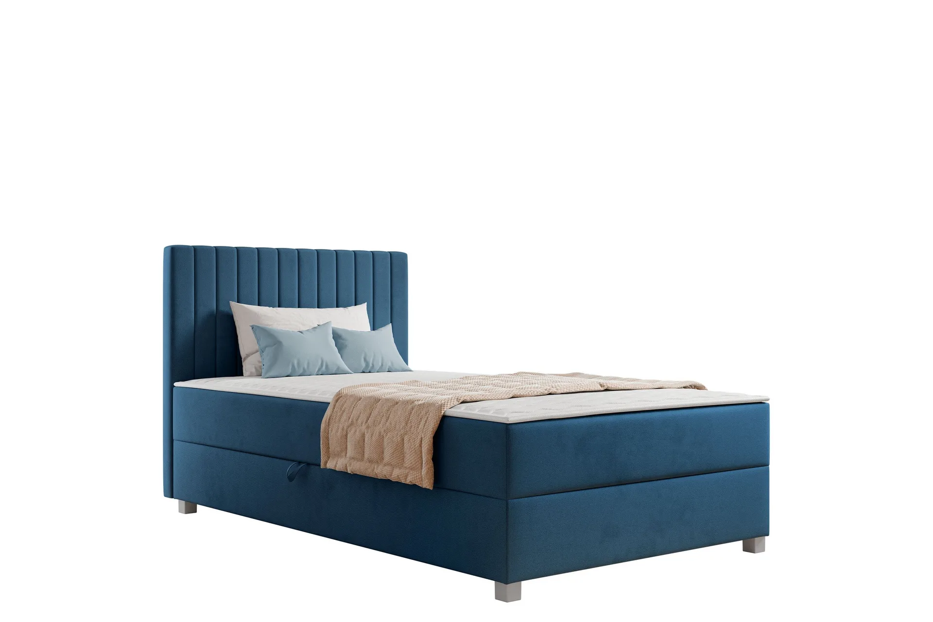 veyran sängpaket kontinentalsäng med förvaring 120x200 cm - blå