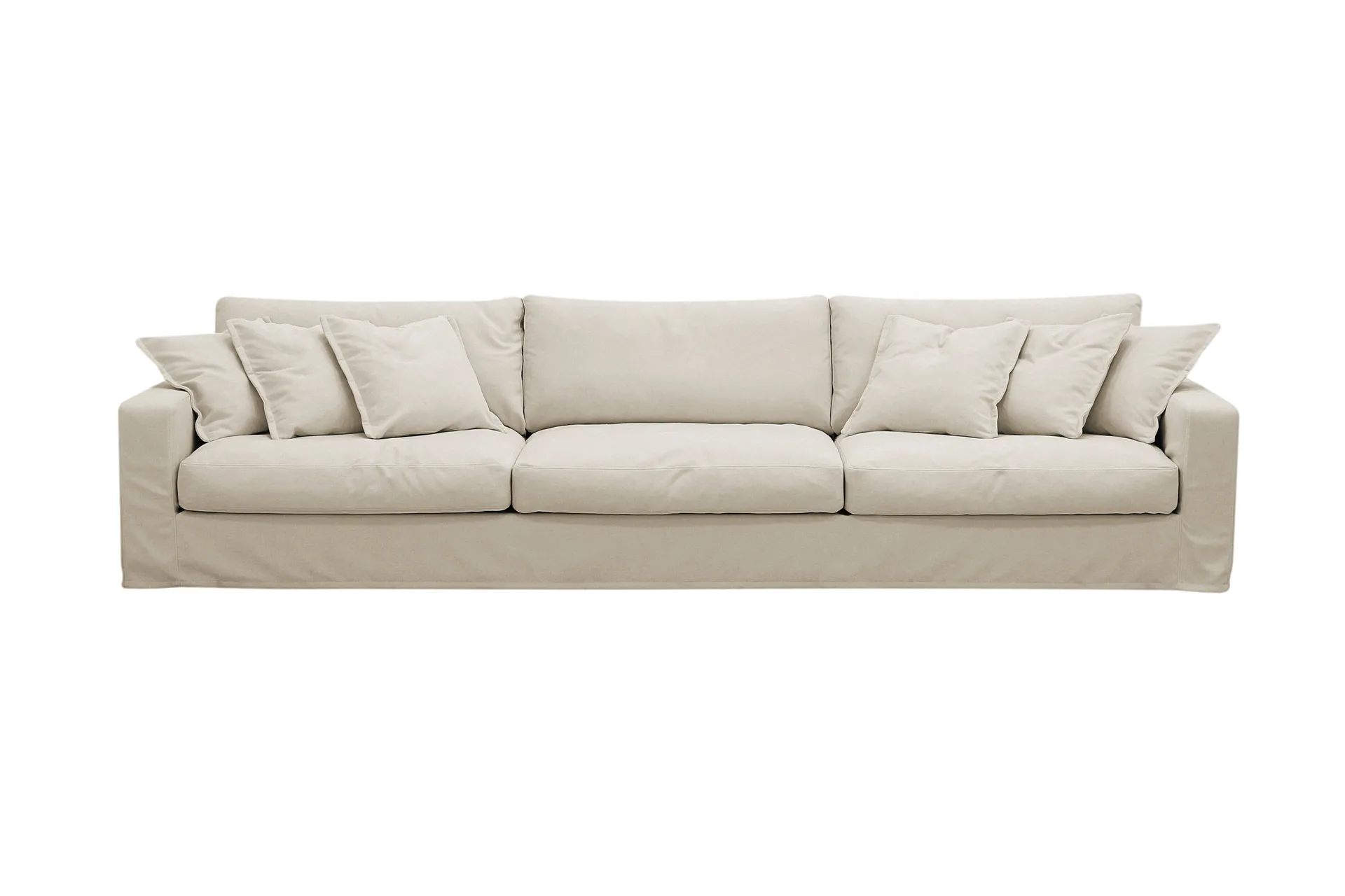 Valencia Extra Djup 5-sits Soffa med avtagbar och tv&auml;ttbar kl&auml;dsel - Beige