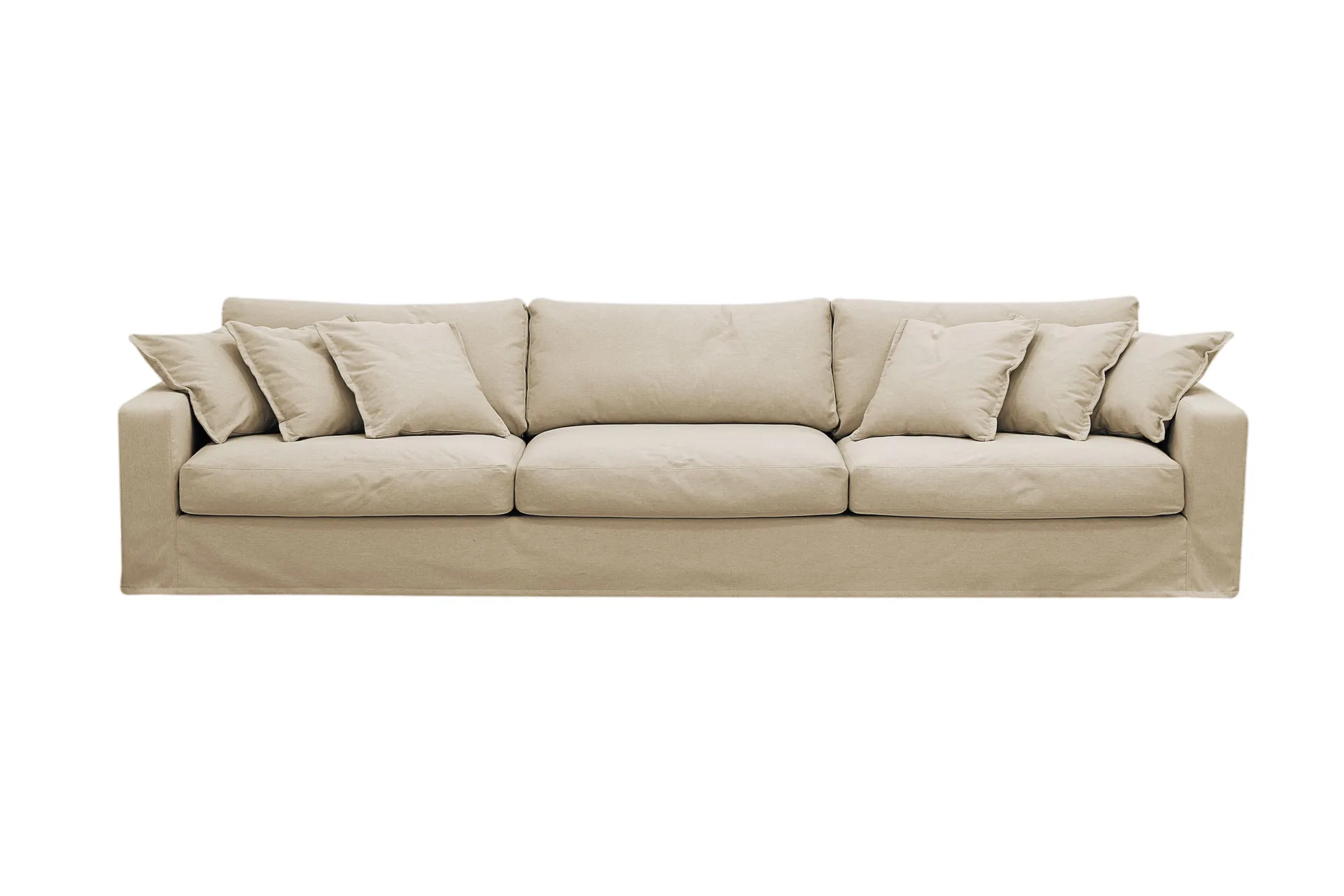 Valencia Extra Djup 5-sits Soffa med avtagbar och tv&auml;ttbar kl&auml;dsel - Beige