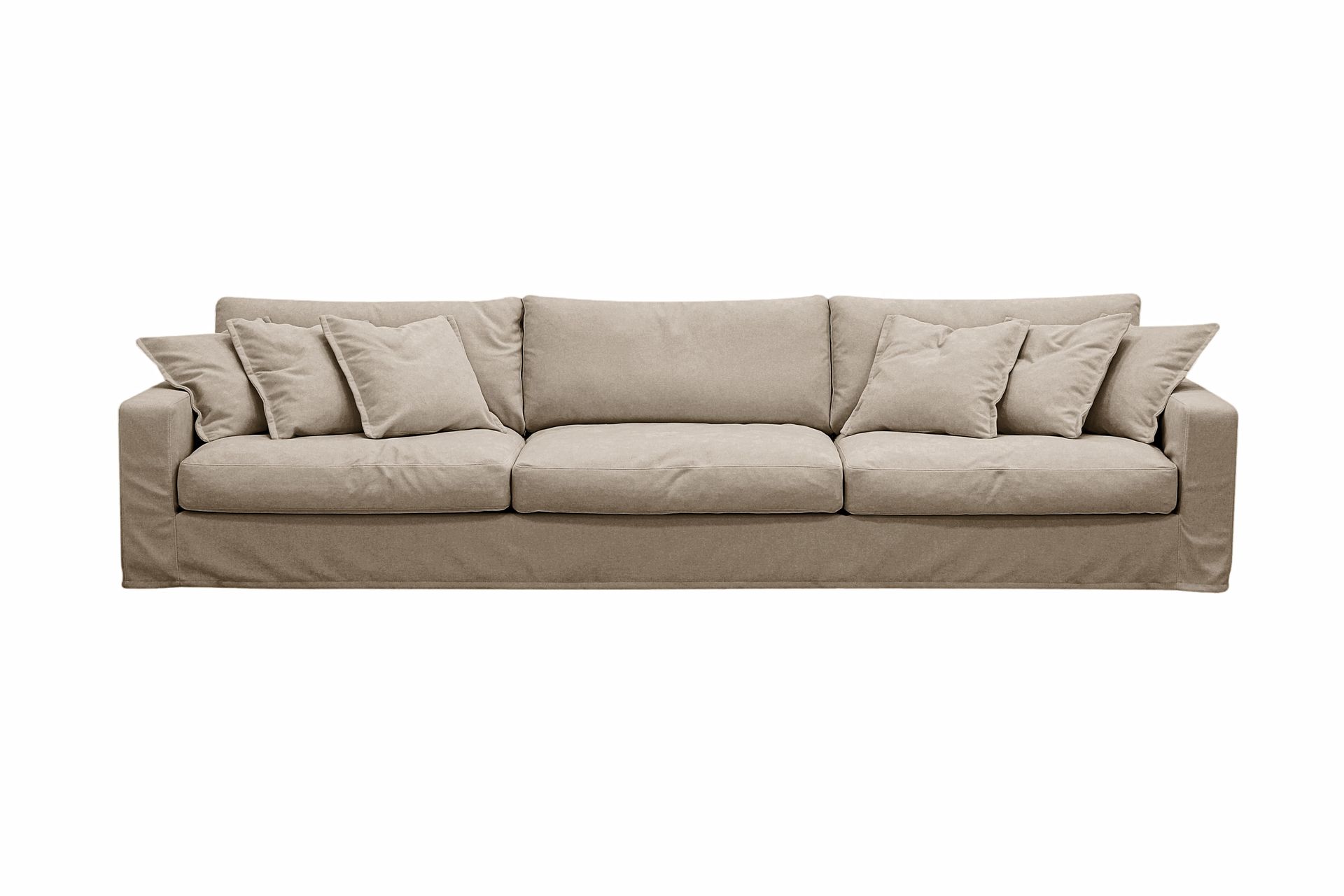 Valencia Extra Djup 5-sits Soffa med avtagbar och tv&auml;ttbar kl&auml;dsel - Brun