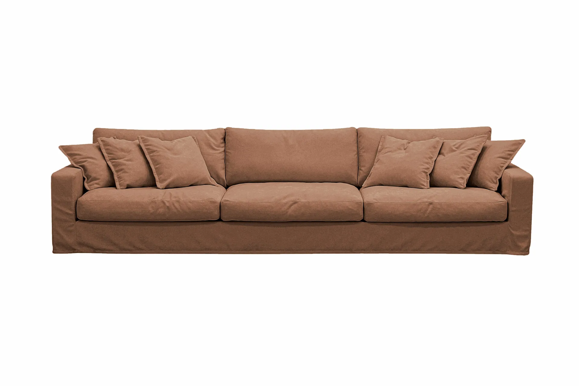 Valencia Extra Djup 5-sits Soffa med avtagbar och tvättbar klädsel - Rostbrun