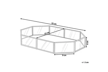 Bricka Chabris Guld/transparent - Guld/transparent - Servering & matlagning - Bricka & fat - Serveringsfat & serveringsbricka