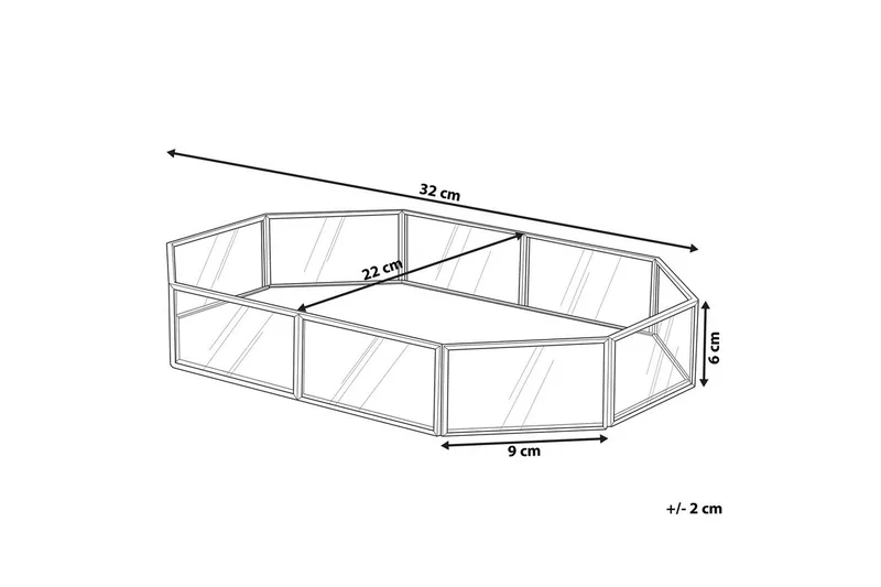 Bricka Chabris Guld/transparent - Guld/transparent - Servering & matlagning - Bricka & fat - Serveringsfat & serveringsbricka