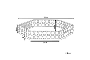 Bricka Vatan Guld, 28x25x6 cm - Guld, 28x25x6 cm - Servering & matlagning - Bricka & fat - Serveringsfat & serveringsbricka