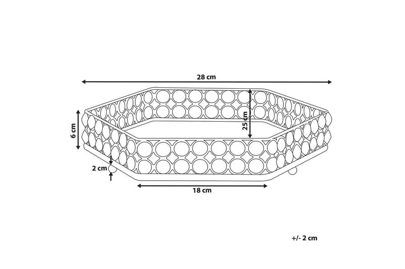 Bricka Vatan Guld, 28x25x6 cm - Guld, 28x25x6 cm - Servering & matlagning - Bricka & fat - Serveringsfat & serveringsbricka