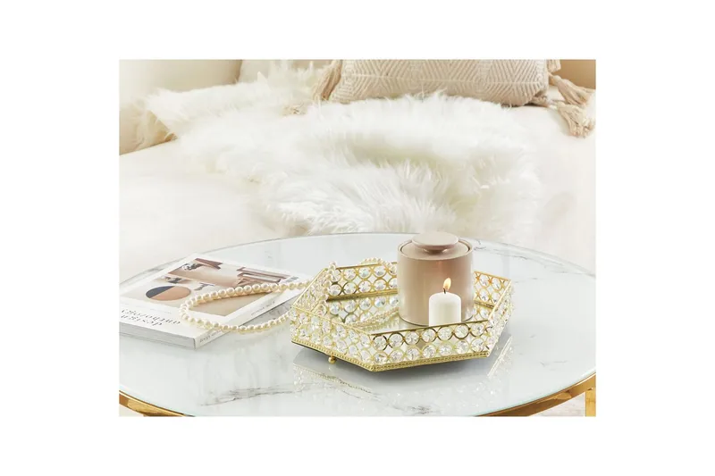 Bricka Vatan Guld, 28x25x6 cm - Guld, 28x25x6 cm - Servering & matlagning - Bricka & fat - Serveringsfat & serveringsbricka