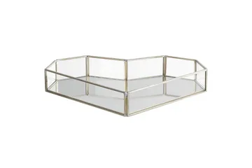Bricka Pontivy Silver/Transparent - Silver/Transparent - Servering & matlagning - Bricka & fat - Serveringsfat & serveringsbricka