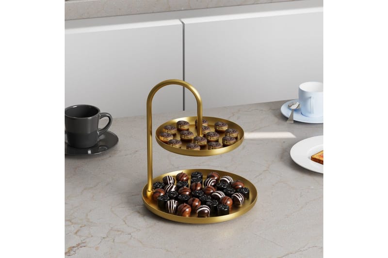 Dekorativt Metalltillbehör Mirven - Guld - Servering & matlagning - Bricka & fat - Serveringsfat & serveringsbricka