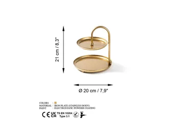 Dekorativt Metalltillbehör Mirven - Guld - Servering & matlagning - Bricka & fat - Serveringsfat & serveringsbricka