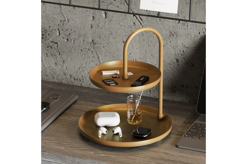 Dekorativt Metalltillbehör Mirven - Guld - Servering & matlagning - Bricka & fat - Serveringsfat & serveringsbricka