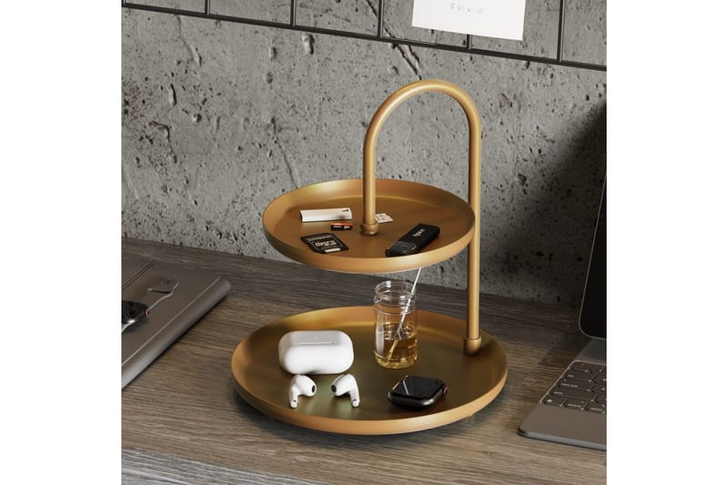 Dekorativt Metalltillbehör Mirven - Guld - Servering & matlagning - Bricka & fat - Serveringsfat & serveringsbricka