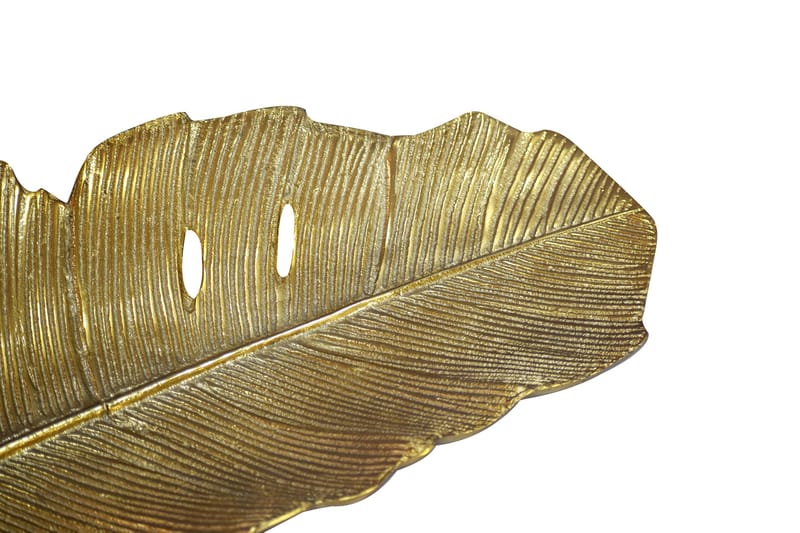 Kelvik Dekorationsskål Blad i aluminium - guld - Servering & matlagning - Bricka & fat - Uppläggningsfat