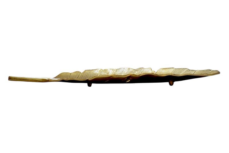 Kelvik Dekorationsskål Blad i aluminium - guld - Servering & matlagning - Bricka & fat - Uppläggningsfat