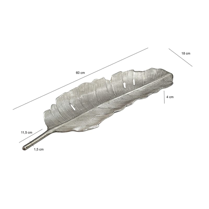 Kelvik Dekorationsskål Blad i aluminium - silver - Servering & matlagning - Bricka & fat - Uppläggningsfat