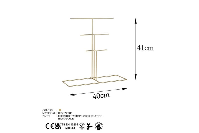 Meyrel Serveringsfat 41 cm - Guld - Servering & matlagning - Bricka & fat - Serveringsfat & serveringsbricka