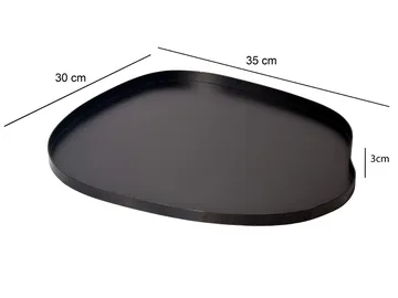 Ralven Dekorationsfat 35 cm i metall med organisk design - matt svart - Servering & matlagning - Bricka & fat - Serveringsfat & serveringsbricka
