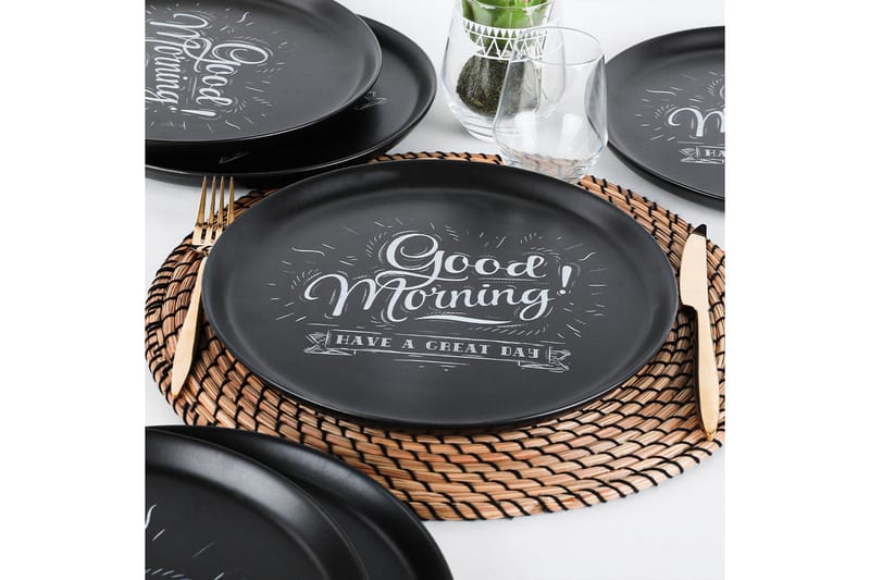 Serveringsfat Khokan 28 cm, Mattsvart