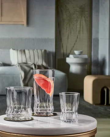 Aldren Glasservis (18 delar) 7x7x14 cm - Transparent - Servering & matlagning - Glas - Drinkglas & highballglas