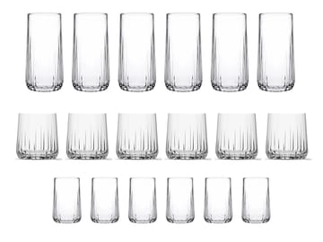 Berriaren Glasset (18 delar) 17x32x32 cm - Transparent - Servering & matlagning - Glas - Drinkglas & highballglas
