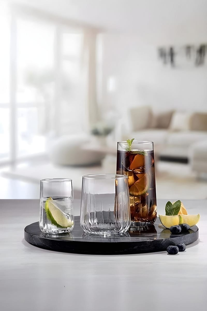 Berriaren Glasset (18 delar) 17x32x32 cm - Transparent - Servering & matlagning - Glas - Drinkglas & highballglas