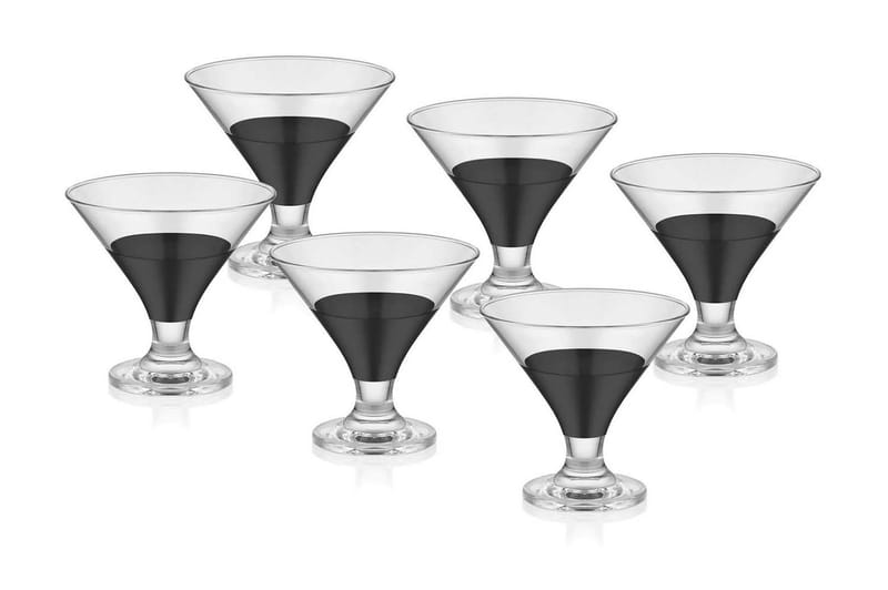 Glass Set 6-pack - Svart - Servering & matlagning - Glas - Cocktailglas