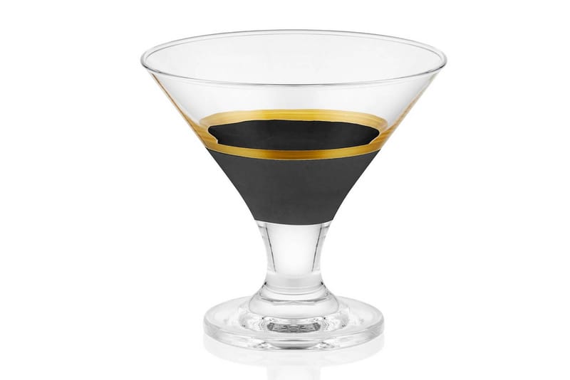 Glass Set 6-pack - Svart/Guld - Cocktailglas