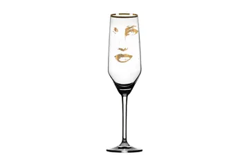 Piece of Me Kristall Champagneglas 24 cm - Guld - Servering & matlagning - Glas - Champagneglas