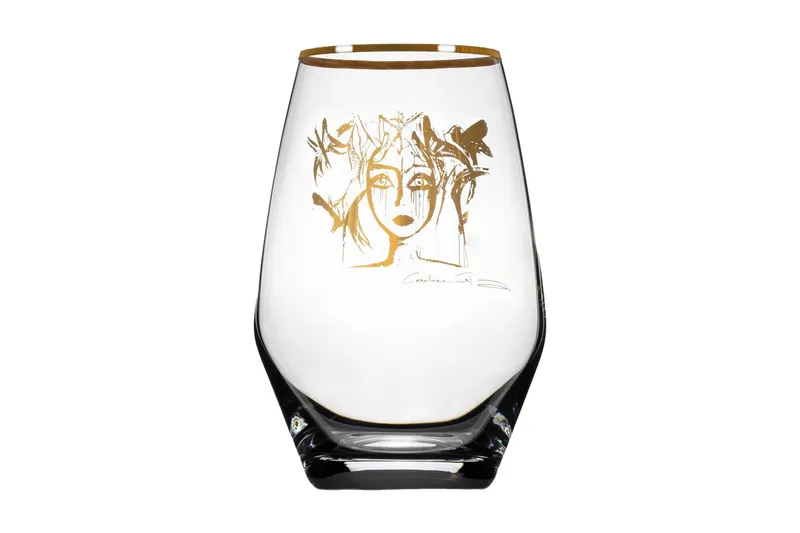 Slice of Life Vattenglas 12 cm, Guld