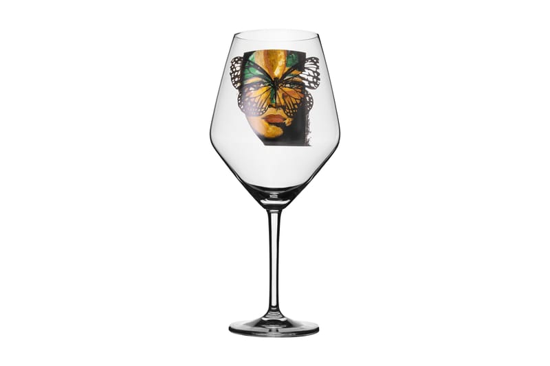 Golden Butterfly Kristall Rödvinsglas 25 cm - Transparent - Servering & matlagning - Glas - Vinglas - Rödvinsglas