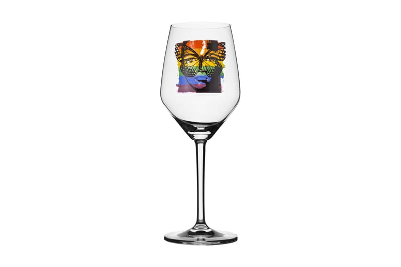 Golden Butterfly Vitvinsglas 22 cm - Flerfärgad - Servering & matlagning - Glas - Vinglas - Vitvinsglas