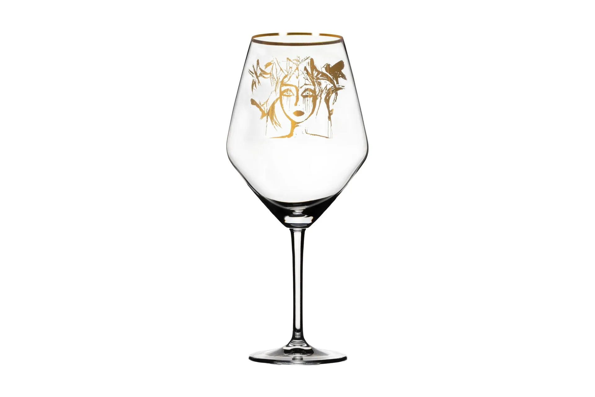 Slice of Life Rödvinsglas 25 cm - Guld
