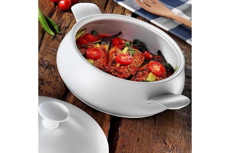 Adine Gjutjärnsgryta 31x22 cm - Porslin/Vit - Servering & matlagning - Gryta & kastrull - Gryta