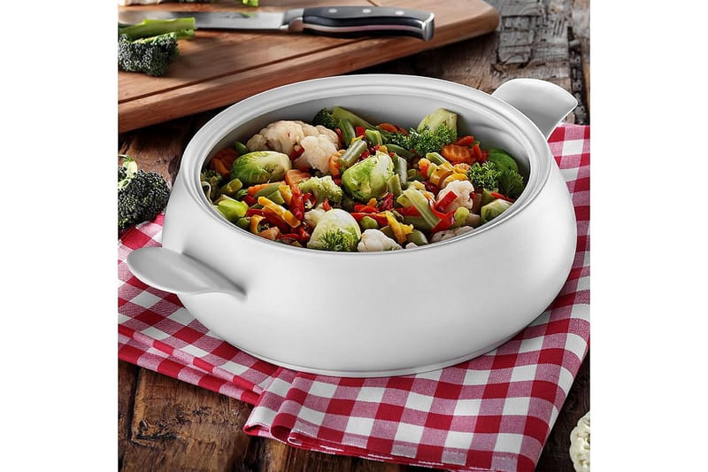 Adine Gjutjärnsgryta 31x22 cm, Porslin/Vit